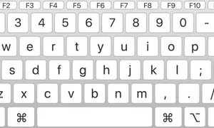 Teclado Mac: para hacer clic derecho en Mac, mantén presionada la tecla Control y haz clic. La imagen muestra el teclado con la tecla Control resaltada.