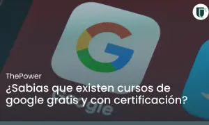 El logo de Google aparece en pantalla, invitando a descubrir cursos de Google gratis con certificado.