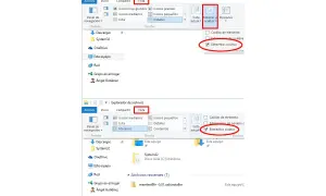 Explorador de Archivos de Windows 10: cómo ver carpetas ocultas. Se muestra la pestaña "Vista" con la opción "Elementos ocultos" marcada.