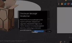 Ventana de WineBottler para descargar, útil para abrir archivos exe en Mac.