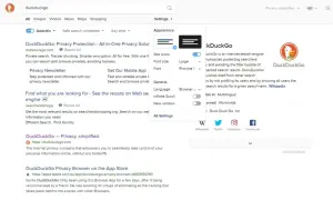 DuckDuckGo que es: buscador privado con opciones de apariencia y configuración. Protege tu información.