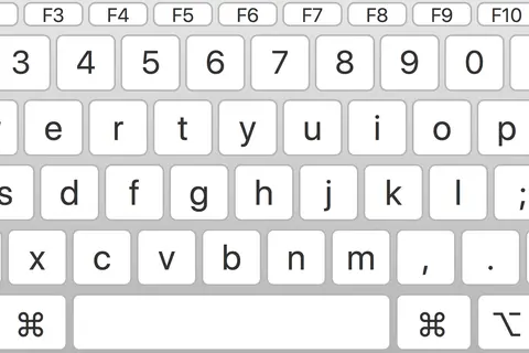 Teclado Mac: para hacer clic derecho en Mac, mantén presionada la tecla Control y haz clic. La imagen muestra el teclado con la tecla Control resaltada.