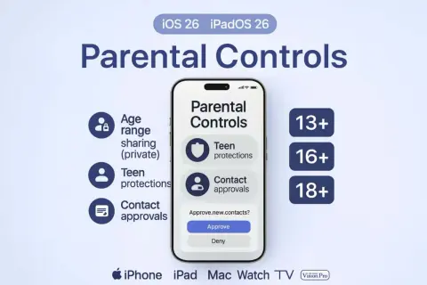 Control parental Apple: ajusta rangos de edad, protecciones para adolescentes y aprobaciones de contactos en iOS 26.