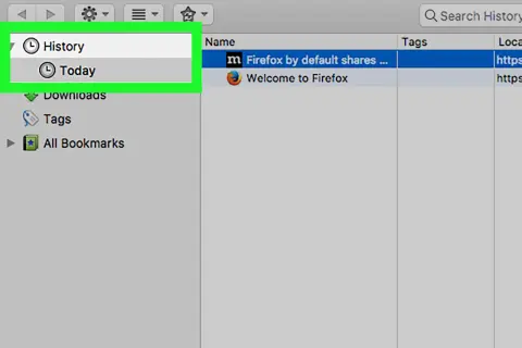 Explora tu historial mac en la biblioteca de Firefox. Accede a "History" para ver tus visitas.