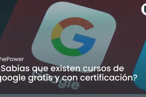 El logo de Google aparece en pantalla, invitando a descubrir cursos de Google gratis con certificado.
