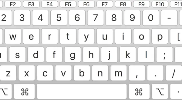 Teclado Mac: para hacer clic derecho en Mac, mantén presionada la tecla Control y haz clic. La imagen muestra el teclado con la tecla Control resaltada.