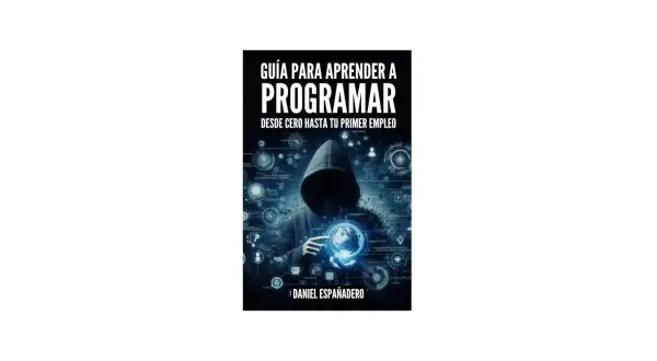 Guía para aprender a programar desde cero, con un hacker sosteniendo el mundo digital.