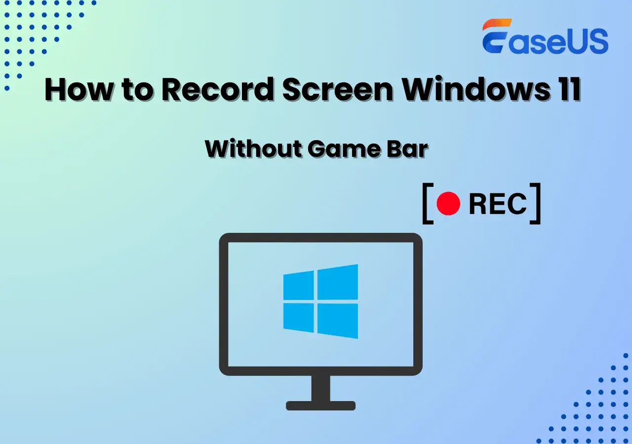 Guía para grabar pantalla Windows 11 sin Game Bar. Icono de monitor con logo de Windows y botón de grabación.