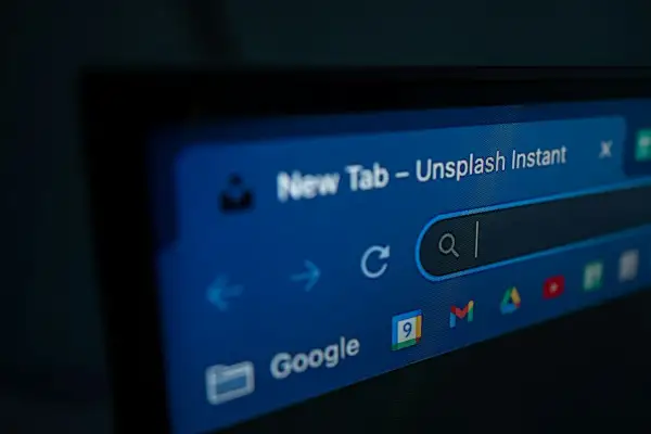 Pantalla de navegador con barra de búsqueda y pestañas. Aprende como quitar el modo incognito fácilmente.